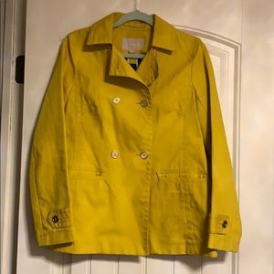 Banana republic mustard boxy peacoat